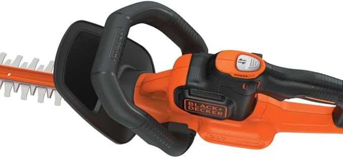 BLACK+DECKER 40V MAX Cordless Hedge Trimmer, 24-Inch Brush Trimmer with Battery and Charger (LHT341FF)