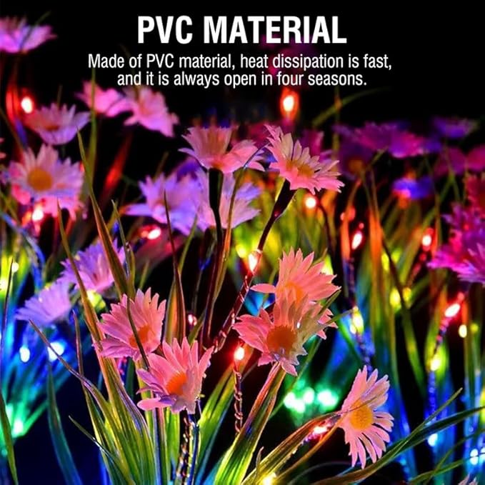 Garden Lights - Solar Outdoor Lights for Garden Decorations, Waterproof & Decorative Stake Flowers for Yard & Patio, Solar Powered Light Flowers for Christmas Decor