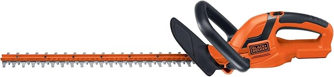 BLACK+DECKER 20V MAX Cordless Hedge Trimmer, 22 Inch Steel Blade, Reduced Vibration, Battery and Charger Included (LHT2220)