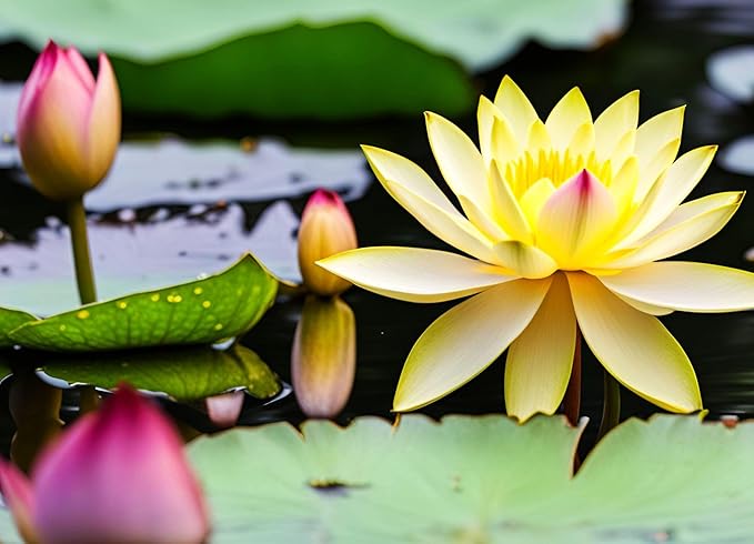 Big Pack Planting Water Features Bonsai Lotus Flower Seeds Indoor Outdoor 160pcs Bowl Lotus Seeds Mixed Lotus Seeds for Garden Pond Grow Easily Low Maintenance