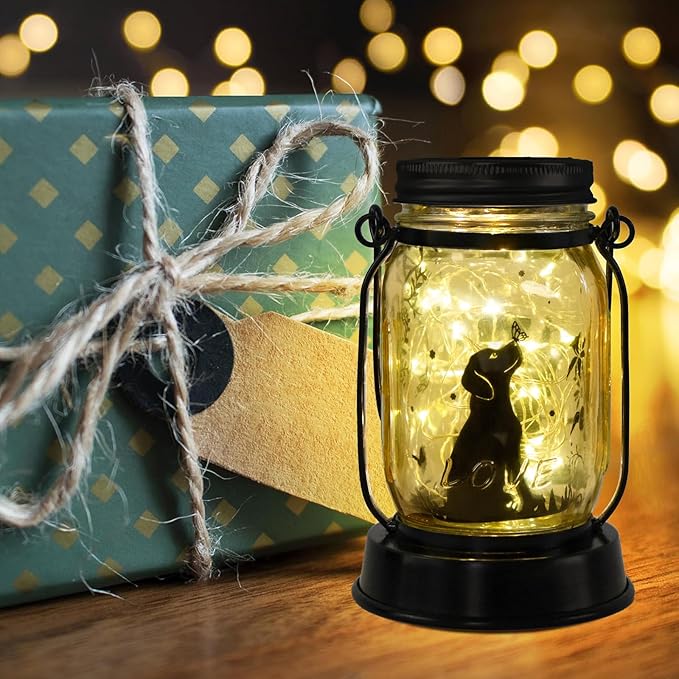 kyoryuger Solar Lanterns 5 Silhouette, Gifts for Women Mom Grandma, Unique Birthday Gifts Valentine's Day Gift, Cat Dog Hummingbird Butterfly Lanterns Gardening Gift