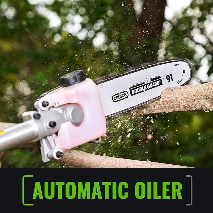 15-FT Cordless Pole Saw 60V Electric Power PoleSaw for Tree Trimming With Pole 10" Cutting Power Max Reach 2.5AH Battery