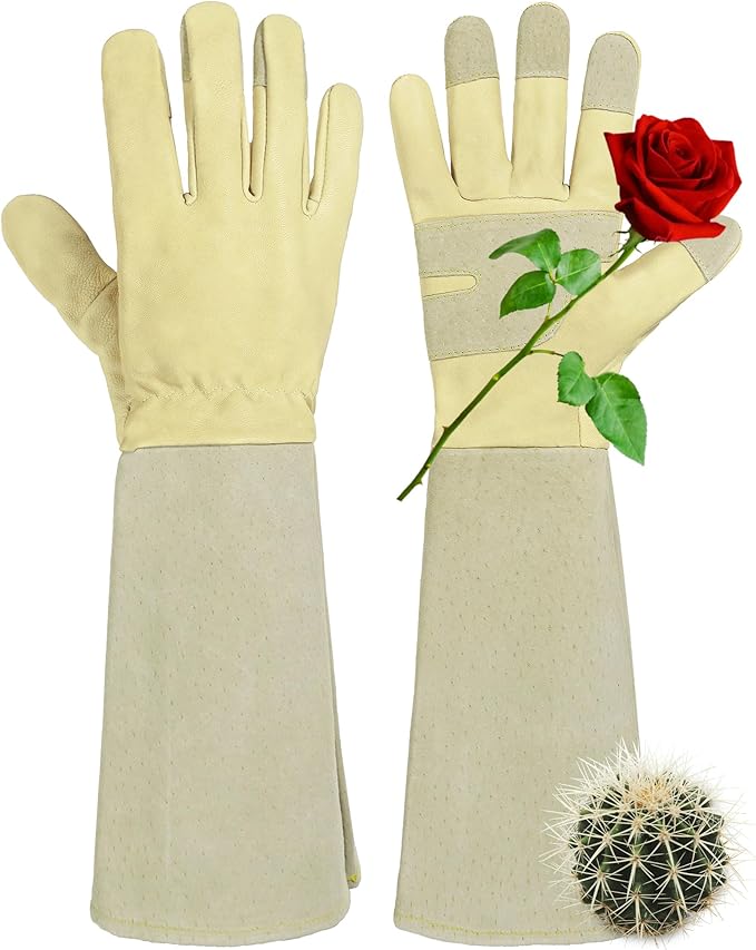 HANDLANDY Rose Pruning Gardening Gloves for Men Women, Thorn Proof