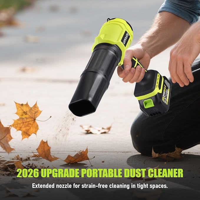 Leaf Blower Cordless with 1 Pack Battery and Charger, Electric Blowers for Lawn Care & Garden, 21V 4000mAh Battery Powered Leave Blowers, Lightweight Handheld Blower for Patio, Car, Dust, Driveway