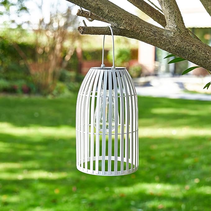 Solar Lantern Outdoor Waterproof Hanging Metal Birdcage Shaped Solar Powered Lantern Decorative Solar Light for Garden / Yard / Patio / Porch