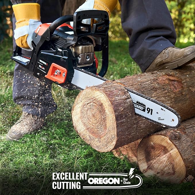 16" Chain Pitch: 3/8” Low Profile 57 Drive Links Replacement Chain For Electric Chainsaw Gas Chainsaw .050" Gauge