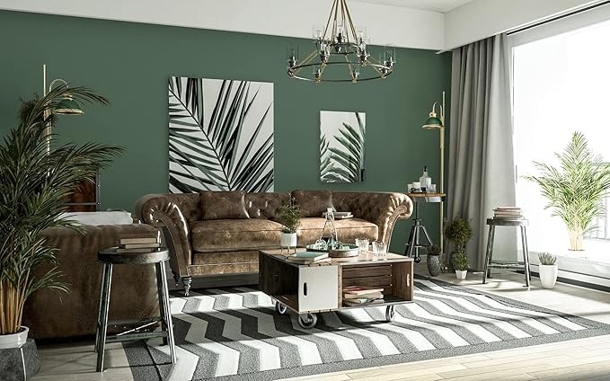 Dimoon 78.7''x17.7'' Green Peel and Stick Wallpaper Contact Paper Modern Self Adhesive Wall Paper Removable Renter Friendly Textured Solid Color Shelf Cabinet Vinyl Roll (78.7''x17.7'',Dark Green)