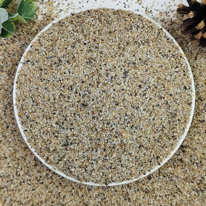 20lbs Aquarium Gravel, 1/16"(0.6-1.2mm) Natural River Rocks Succulent Cactus Pea Gravel for Plants, Fish Tank, Decorative Pebbles for Gardening, Flower Pots, Vase Fillers, Landscaping