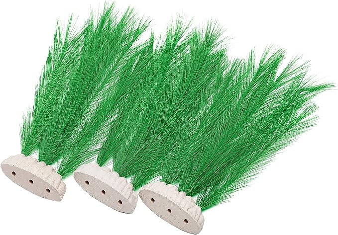 BEGONDIS 3Pcs Aquarium Decorations Fish Tank Artificial Green Water Plants Made of Silk Fabrics Plastic