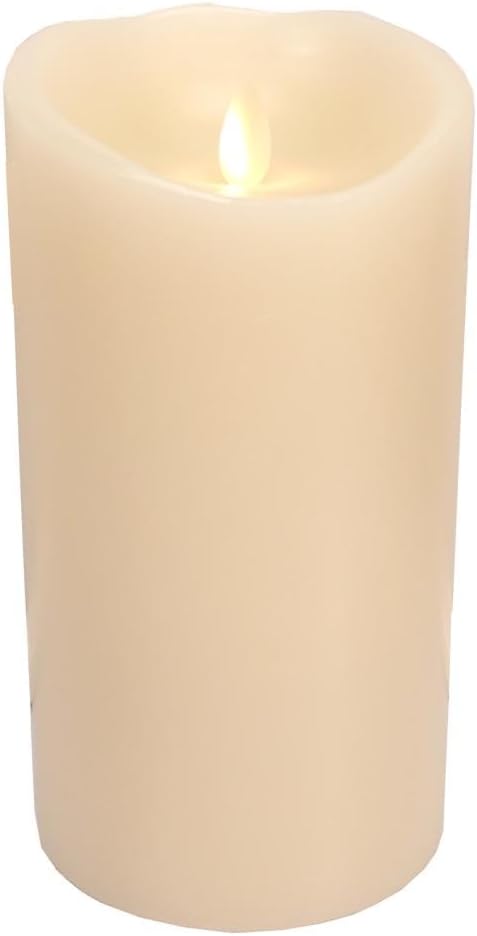 RAZ IMPORTS INC Push Flame Flameless Battery Operated LED Pillar Candle Ivory 4.5"x 7.5" for Home Décor, Holiday and Gift
