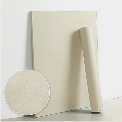 Dimoon 118''x15.7'' Beige Skin Peel and Stick Wallpaper Contact Paper Modern Self Adhesive Wall Paper Removable Renter Friendly Textured Solid Shelf Cabinet Vinyl Roll (118''x15.7'',Beige Skin)