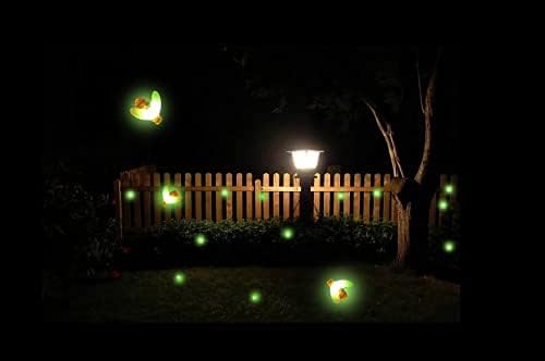 Solar Powered Firefly Lights, 9 LED Firefly Automated Pulsating String Light Chasing Firefly Lights Lantern Solar Outdoor Waterproof(2 Pack)