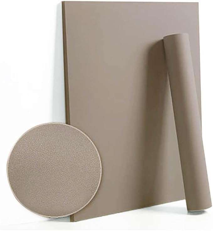 Dimoon 236''x17.7'' Etoupe Peel and Stick Wallpaper Contact Paper Modern Self Adhesive Wall Paper Removable Renter Friendly Textured Solid Color Shelf Cabinet Vinyl Roll (236''x17.7'',Etoupe)