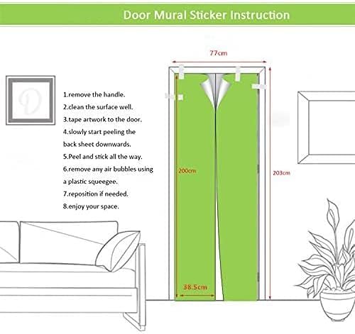 Door Wallpaper Self-Adhesive Door Poster 3D Door Picture - Sylter Dune - Door Film Photo Wallpaper Premium PVC Waterproof Door Sticker Wall Sticker for Bedroom Living Room Door Decoration Stickers 86