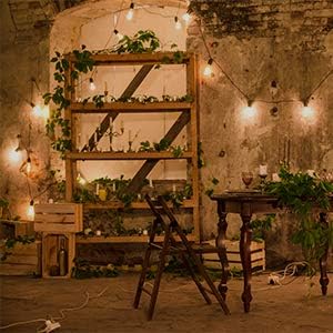 GOOTHY Outdoor String Lights 45Ft ST40 Vintage Patio Lights with 32 Edison Bulb (2 Spare), Backyard Lights UL Listed for Indoor Outdoor Party Balcony Markets Garden Decor, 7W/ E17 Screw Base- Black