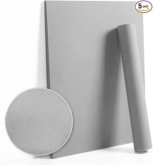 Dimoon 78.7''x17.7'' Grey Peel and Stick Wallpaper Contact Paper Modern Self Adhesive Wall Paper Removable Renter Friendly Textured Solid Color Shelf Cabinet Vinyl Roll (78.7''x17.7'',Grey)