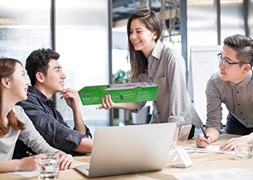 SOLARBABY Solar Lights Outdoor Garden, 4 Pack Solar Garden Lights Outdoor Waterproof Multicolor Changing Led Solar Flower with Bigger Lily for Patio Yard Pathway Balcony Decoration