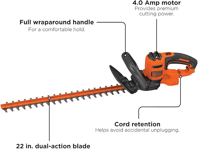 BLACK+DECKER BEHT350FF 22" Electric Hedge Trimmer