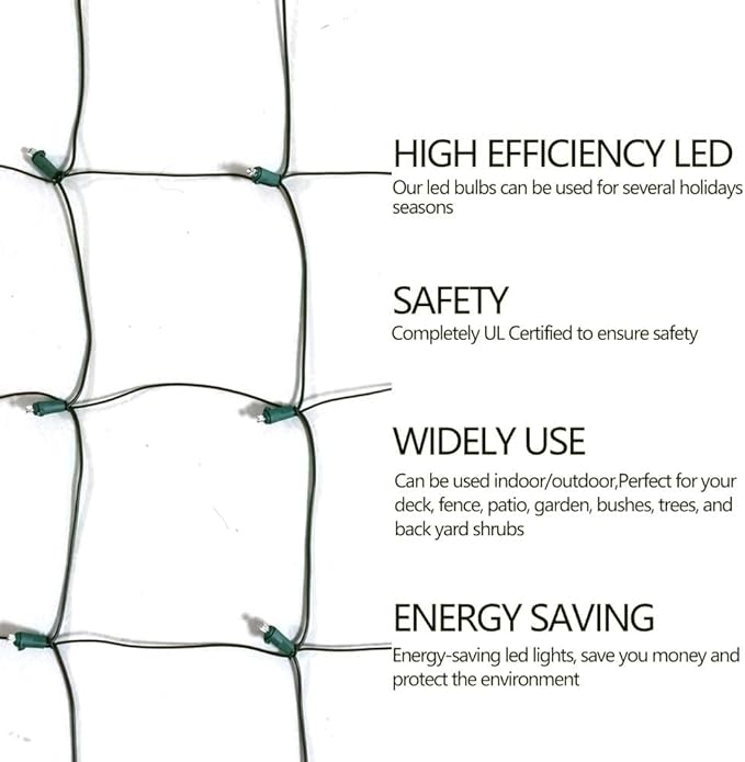 HISHINY Christmas Net Lights Outdoor for Bushes,100LED 5X5ft Connectable Bush Yard Mesh Shrub Net Light Decorations for Party, Holiday, Wedding, Tree,Home Decor(Red White Green)