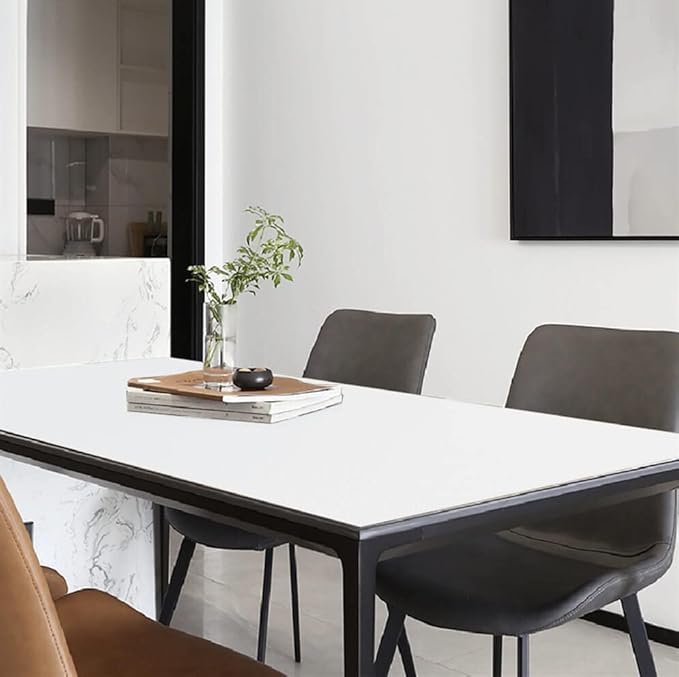 Dimoon 394''x15.7'' White Skin Peel and Stick Wallpaper Contact Paper Modern Self Adhesive Wall Paper Removable Renter Friendly Textured Solid Color Cabinet Vinyl Roll (394''x15.7'',White Skin)