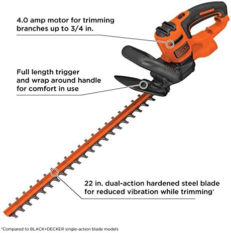 BLACK+DECKER BEHT350FF 22" Electric Hedge Trimmer