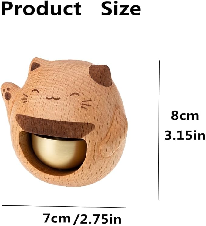 Shopkeepers Bell for Door Opening, Wood Doorbell Magnetic Wind Chime for Refrigerator Room Garden, Cute Decorative Doorbell for Home/Store/Restaurant Door, Creative Gift