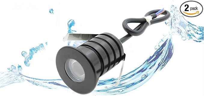 YASHIDA Recessed LED Deck Step Lights with Protecting Shell, In Ground Outdoor LED Landscape Lighting IP67 Waterproof,12V 24V Low Voltage for Garden,Yard Steps,Stair,Patio,Floor,Kitchen Decoration