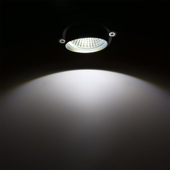 2 Pack Outdoor Landscape Lighting 5W COB LED Spotlights for Garden Lawn Wall Yard Path with Spiked Stand and Plug Adapter (Cool White)