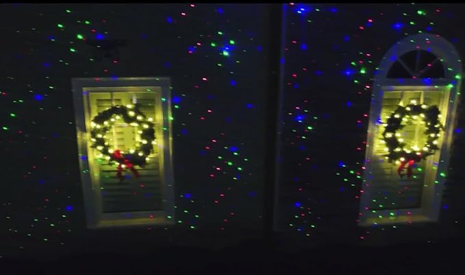 LedMall Mini House RGB Firefly with 32 Patterns Garden Laser Lights Projector