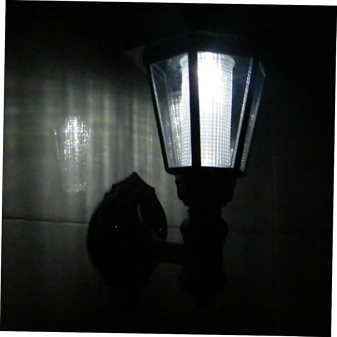 DOITOOL Solar Wall Lights Outdoor, 6-Pack Hexagonal LED Wall Sconce, Black, 16x28CM, IP44 Waterproof, Automatic On/Off, Outdoor Porch Garden Fence Landscape Hotel Restaurant Patio