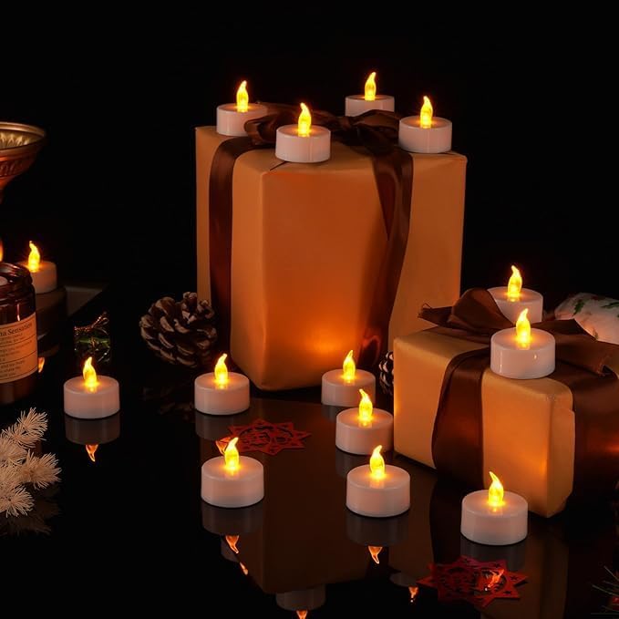 LED Tea Lights Flameless Candles- 150Pack Tealight Candle Realistic and Bright Flickering Long Lasting 200Hours for Holiday Celebration,Party, Home Decoration WarmYellow,Battery Operated