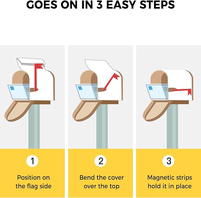 Magnetic Mailbox Cover Oversized 21"x25.5" Fall Black and White Buffalo Plaid Truck with Pumpkins Post Box Cover Mailbox Wraps Post Letter Box Cover for Holiday Garden Yard Outdoor Decor