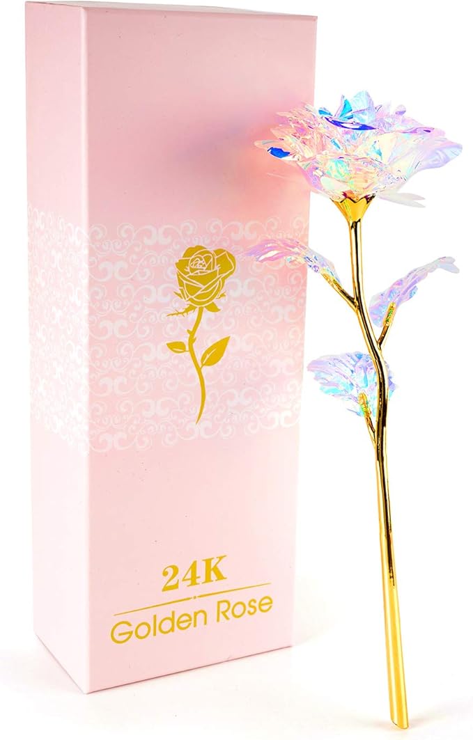 Gifts for Women Mom Birthday Gifts Galaxy Rose Glass Flowers Forever Eternal Roses Artificial Flowers Mothers D Gifts for Grandma Wife Daughter Sister Kids