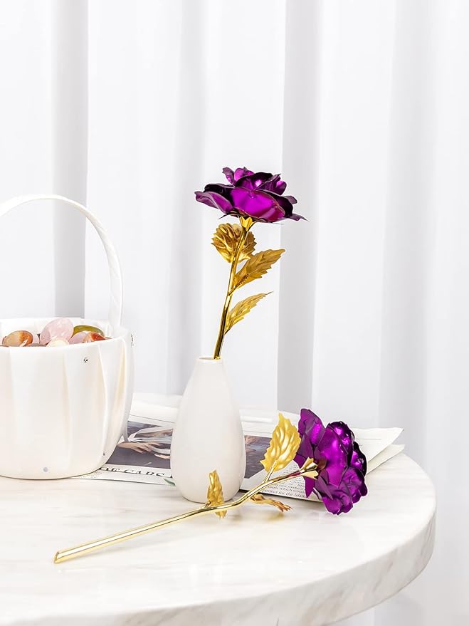 Mothers Day Mom Gifts for Women Birthday Gifts for Women Galaxy Rose Glass Flowers Forever Eternal Roses Artificial Flowers Gifts for Grandma Wife Daughter