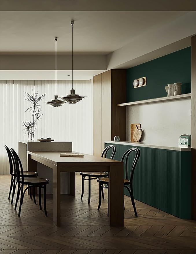 Dimoon 236''x15.7'' Emerald Dark Skin Peel and Stick Wallpaper Contact Paper Modern Self Adhesive Wall Paper Removable Renter Friendly Textured Solid Vinyl Roll (236''x15.7'',Emerald Dark Skin)