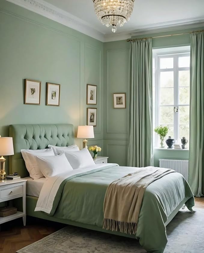 Dimoon 236''x23.6'' Green Peel and Stick Wallpaper Contact Paper Modern Self Adhesive Wall Paper Removable Renter Friendly Textured Solid Color Shelf Cabinet Vinyl Roll (236''x23.6'',Light Green)