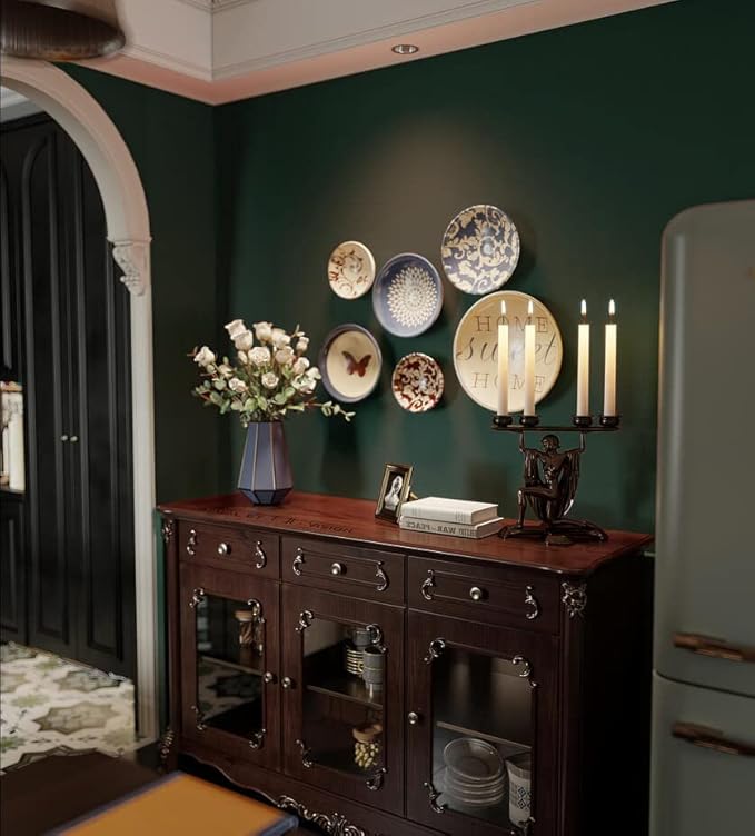 Dimoon 236''x15.7'' Emerald Dark Skin Peel and Stick Wallpaper Contact Paper Modern Self Adhesive Wall Paper Removable Renter Friendly Textured Solid Vinyl Roll (236''x15.7'',Emerald Dark Skin)