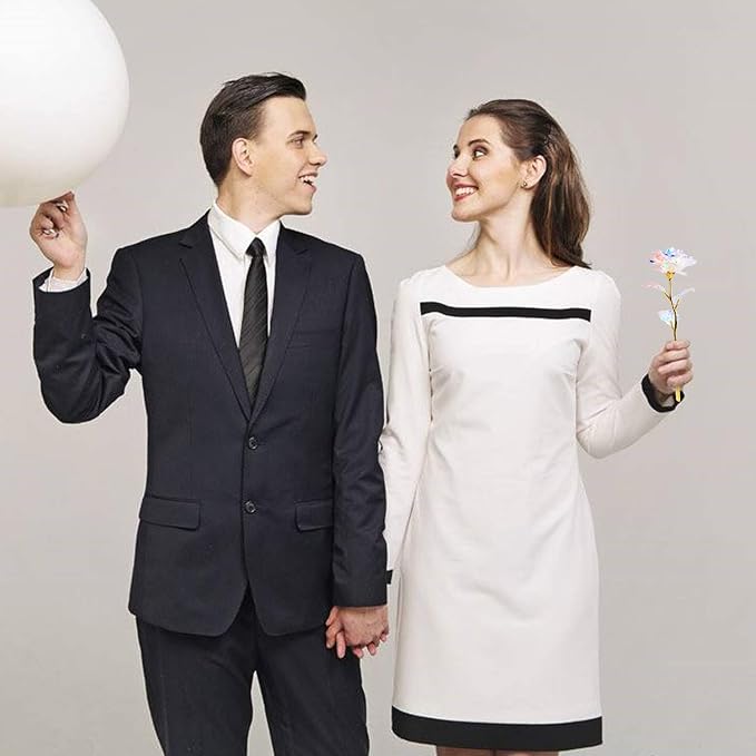 Mothers Day Mom Gifts for Women Birthday Gifts for Women Galaxy Rose Glass Flowers Forever Eternal Roses Artificial LED Flowers Gifts for Grandma Wife Daughter