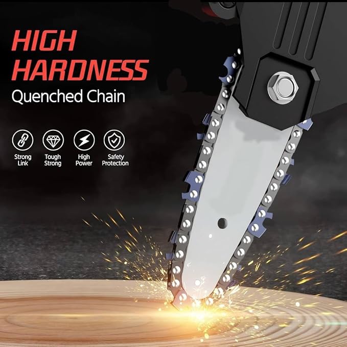 High Branch Chainsaw. 6-inch Brushless Lithium Pole Saw. 2 x 24V Battery and Charger. Three Telescopic rods. Lightweight Garden Pruning Tool. for Tree Pruning.