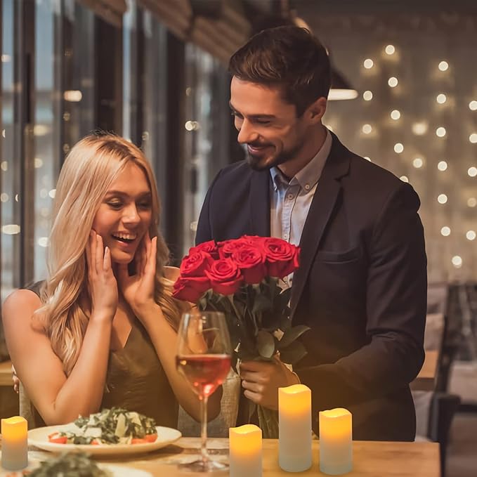 Metaku Flameless Flickering LED Candles - 24 Pack Ivory with Remote & Timer for Decoration