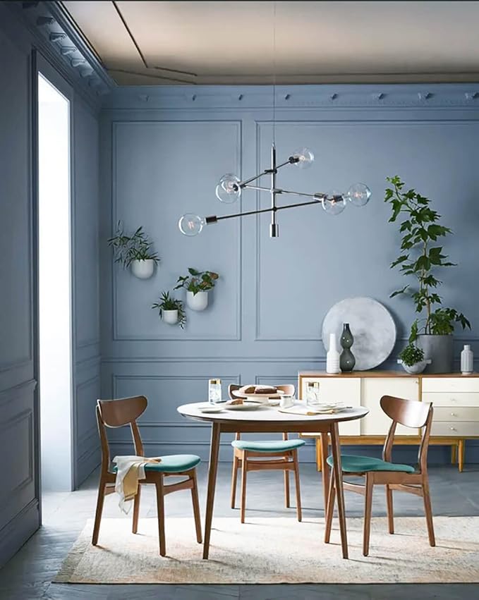 Dimoon 118''x17.7'' Blue Peel and Stick Wallpaper Contact Paper Modern Self Adhesive Wall Paper Removable Renter Friendly Textured Solid Color Shelf Cabinet Vinyl Roll (118''x17.7'',Light Grey Blue)