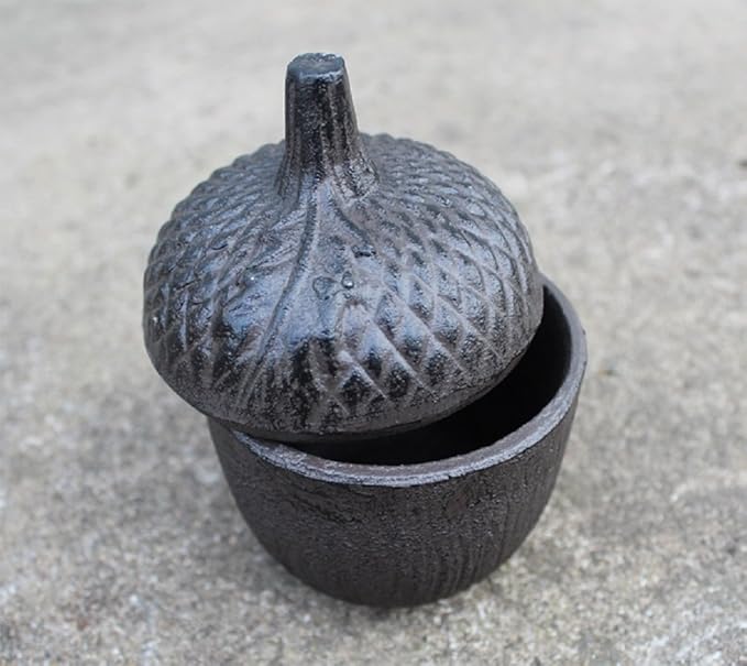 Garden Decoration Pine Cone Cast Iron Key Hider Stone Diversion Safe Key Outside Hider Hide-A-Key Holder Safely Hiding Your Spare Keys for Outdoor Garden or Yard, Geocaching