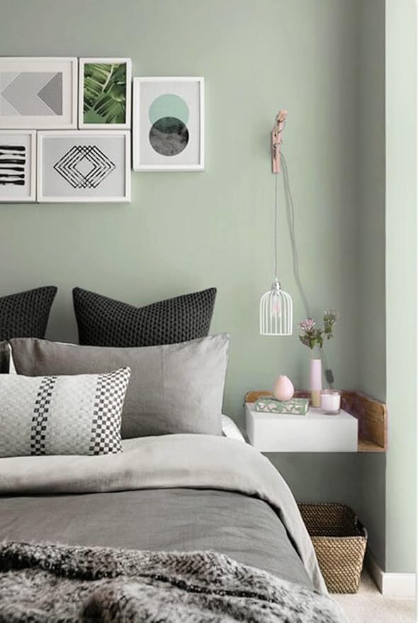 Dimoon 118''x17.7'' Green Peel and Stick Wallpaper Contact Paper Modern Self Adhesive Wall Paper Removable Renter Friendly Textured Solid Color Shelf Cabinet Vinyl Roll (118''x17.7'',Light Green)