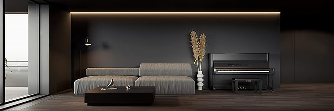 Dimoon 394''x15.7'' Black Skin Peel and Stick Wallpaper Contact Paper Modern Self Adhesive Wall Paper Removable Renter Friendly Textured Solid Color Cabinet Vinyl Roll (394''x15.7'',Black Skin)