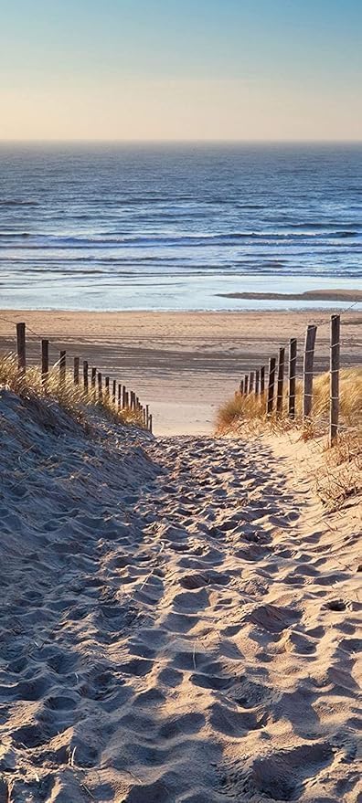 3D Door Decal Peel and Stick Stickers Removable Murals Self-Adhesive DIY Wallpaper PVC Waterproof - Seascape - Poster for Bedroom Living Room Decor 37.4 x 84.6 inch