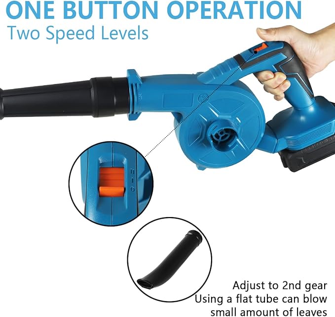 NEWONE Small Leaf Blower Cordless Compatible with Makita 18V Battery,157MPH/64CFM Lightweight Mini Hand Electric Leaf Vacuum for Lawn Care with Battery and Charger,2 Speed