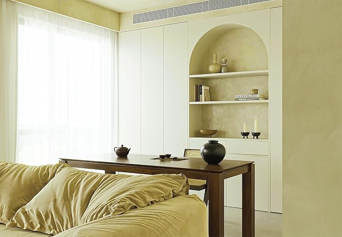 Dimoon 236''x15.7'' Beige Skin Peel and Stick Wallpaper Contact Paper Modern Self Adhesive Wall Paper Removable Renter Friendly Textured Solid Shelf Cabinet Vinyl Roll (236''x15.7'',Beige Skin)