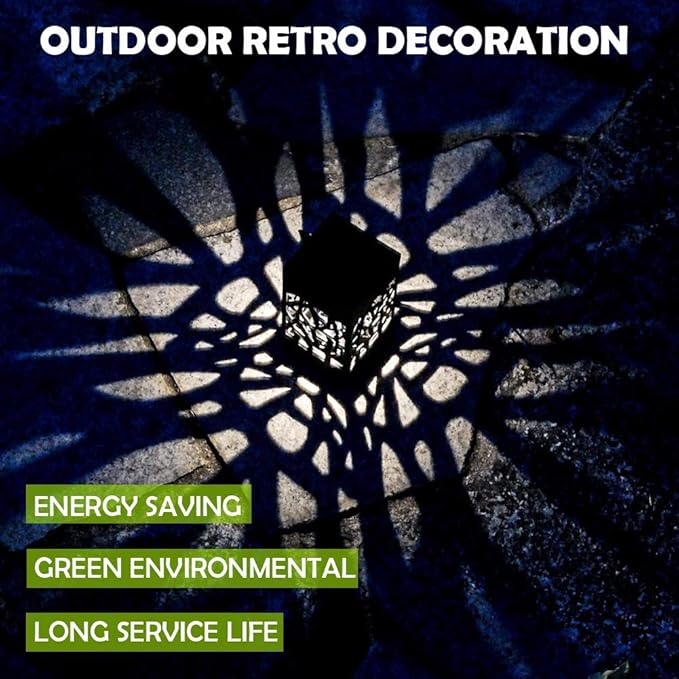 Twinkle Star 8 Pack Outdoor Solar Lanterns Hanging Solar Lights with Handle, Christmas Garden Tree Yard Patio Holiday Decorations