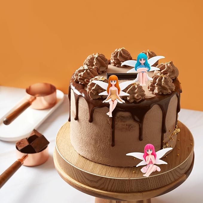 ONEST 5 Pieces Miniature Fairy Garden Accessories Small Fairy Figurines Hand Painted Fairy Figures Girl Fly Wing Figurines for Car Decor Fairy Garden Flower Pot Birthday Cake Topper