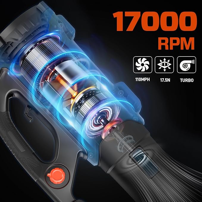 SENIX 12 AMP Handheld Electric Leaf Blower, Up to 700 CFM and 110 MPH, Variable Speed, Lightweight, 120v (BLAE12-M)